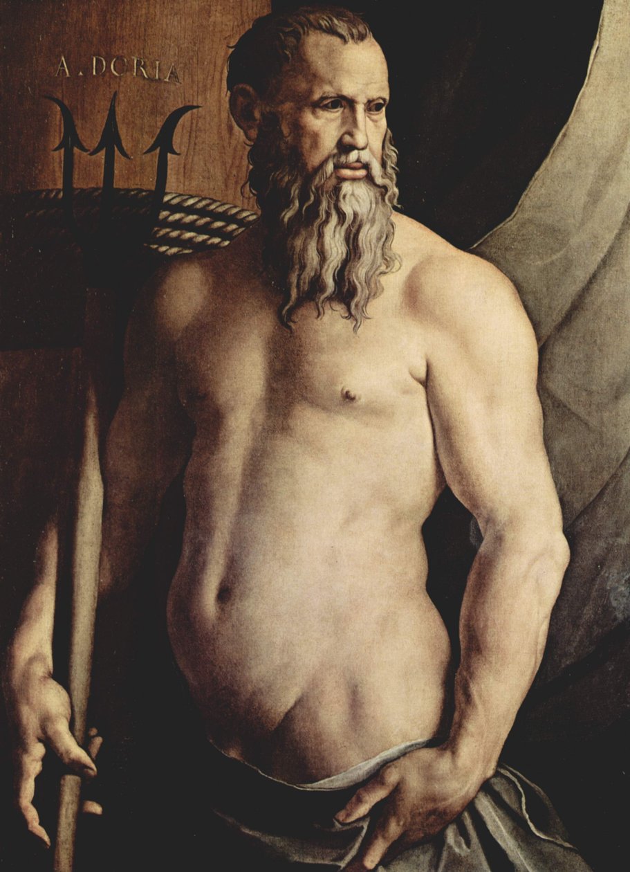 Porträt des Andrea Doria als Neptun av Agnolo Bronzino