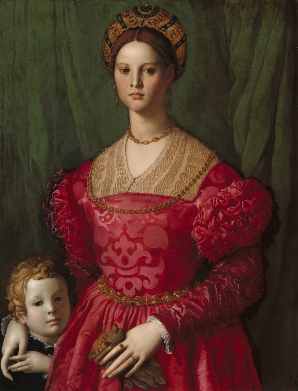 En ung kvinna och hennes lilla pojke av Agnolo Bronzino