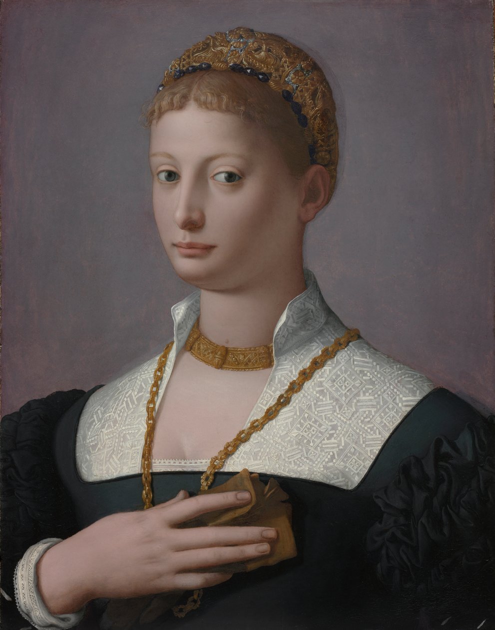 Porträtt av en kvinna av Agnolo Bronzino