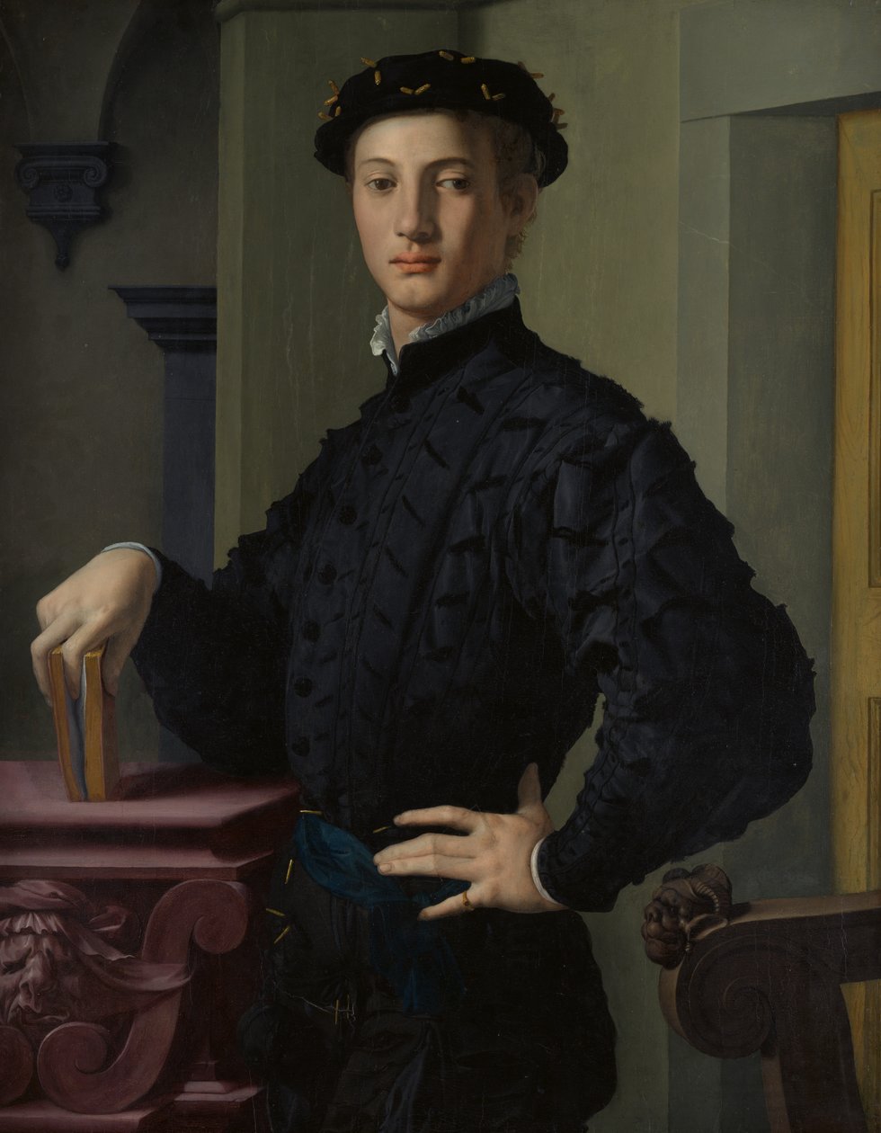 Porträtt av en ung man, 1530-talet. av Agnolo Bronzino