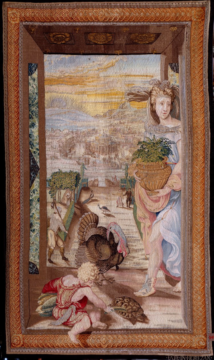 Våren. (Gobeläng av Agnolo Bronzino