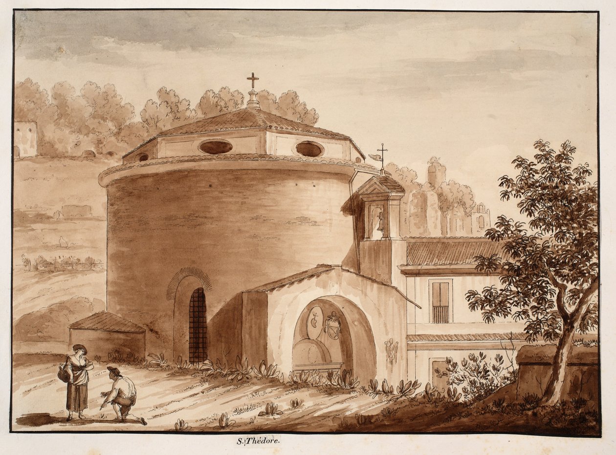 San Teodoro, 1833 (etsning med brun tvätt) av Agostino Tofanelli