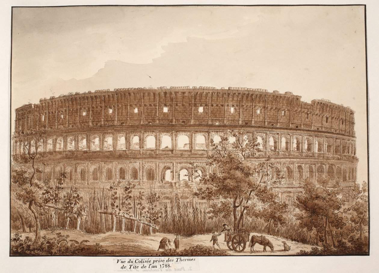 Vy över Colosseum från Titus