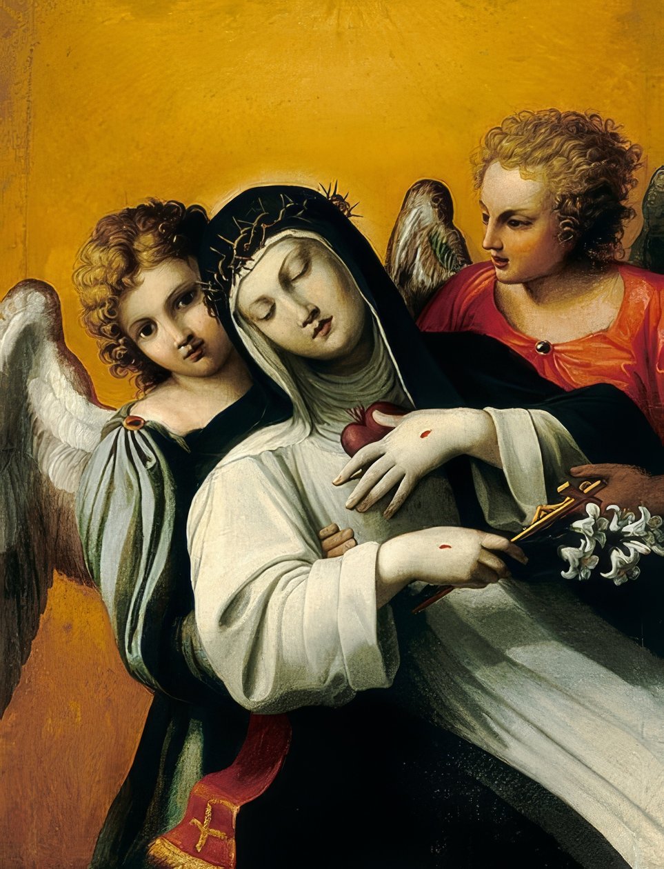 Uppryckandet av Saint Catherine av Agostino Carracci