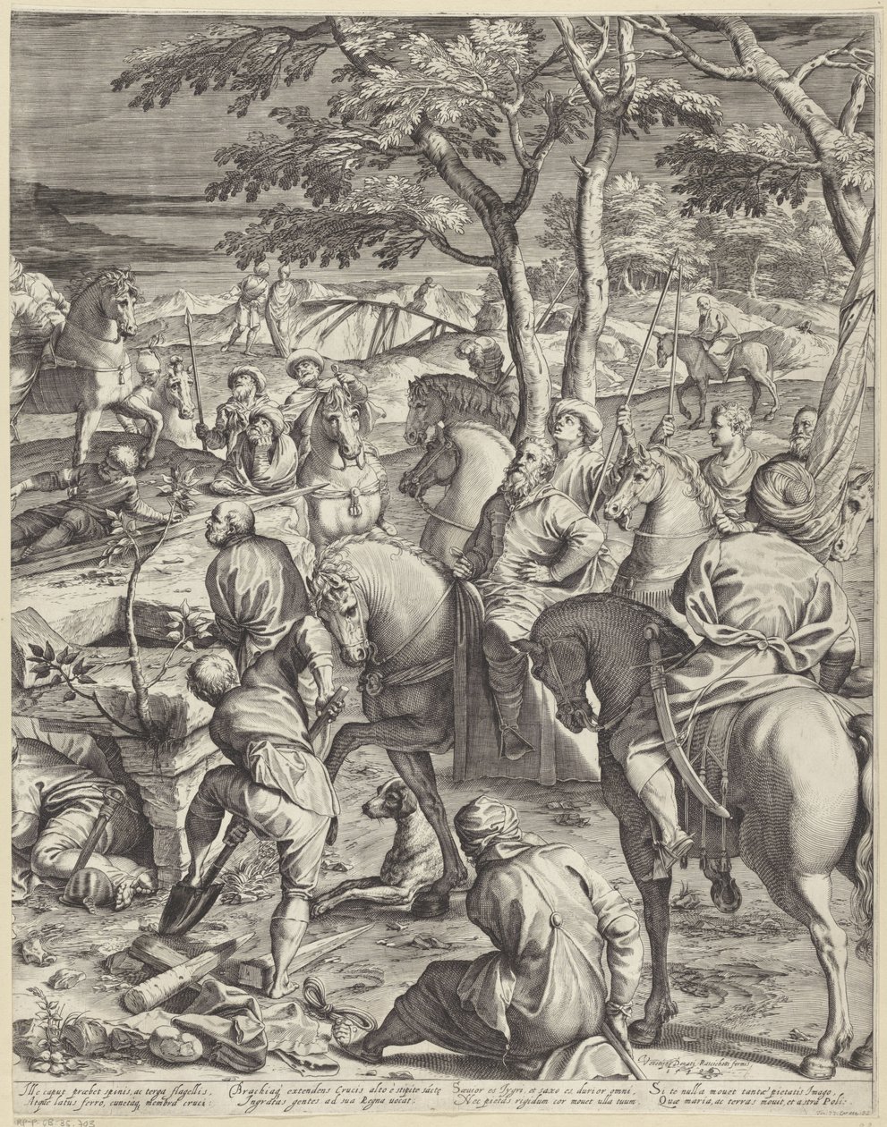 Kristi korsfästelse (högra delen) av Agostino Carracci