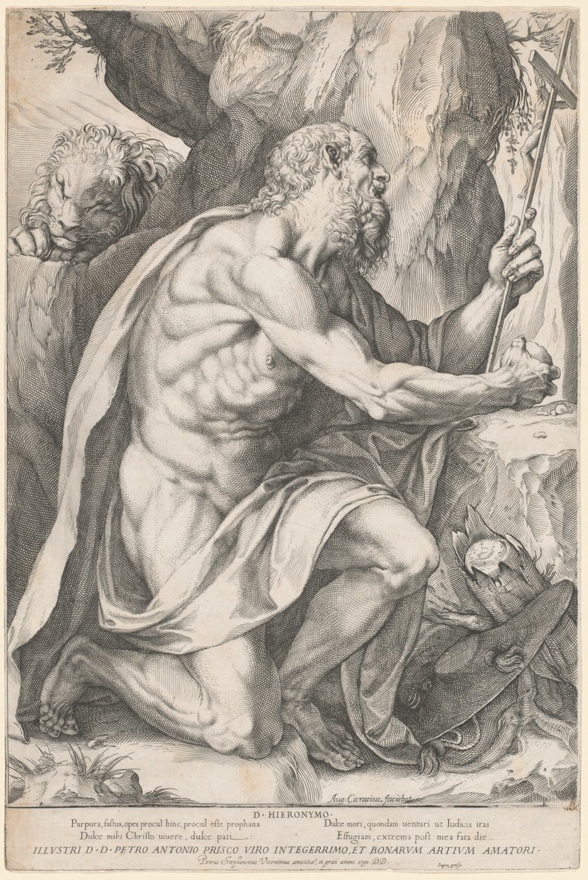 Sankt Jerome av Agostino Carracci