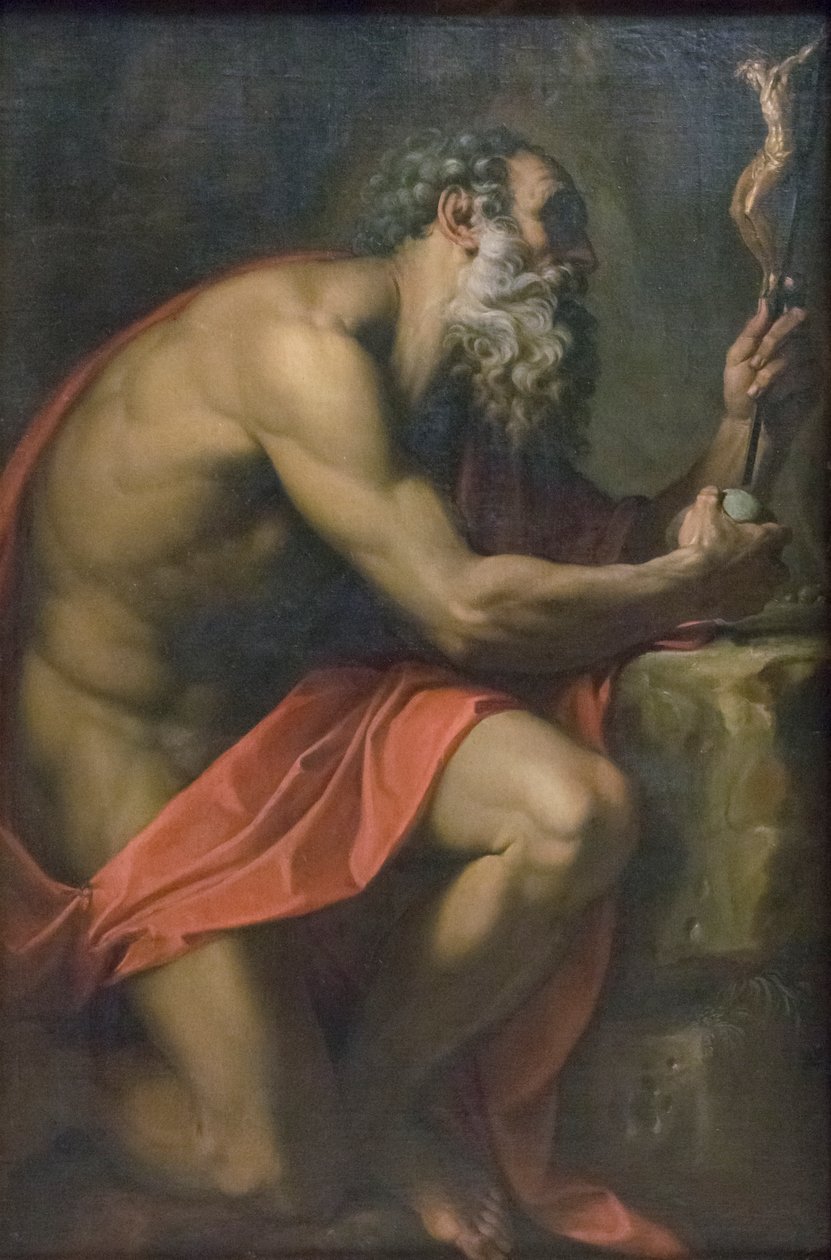 St Jerome av Agostino Carracci