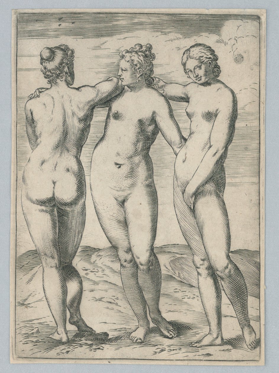 De tre nåderna av Agostino Carracci