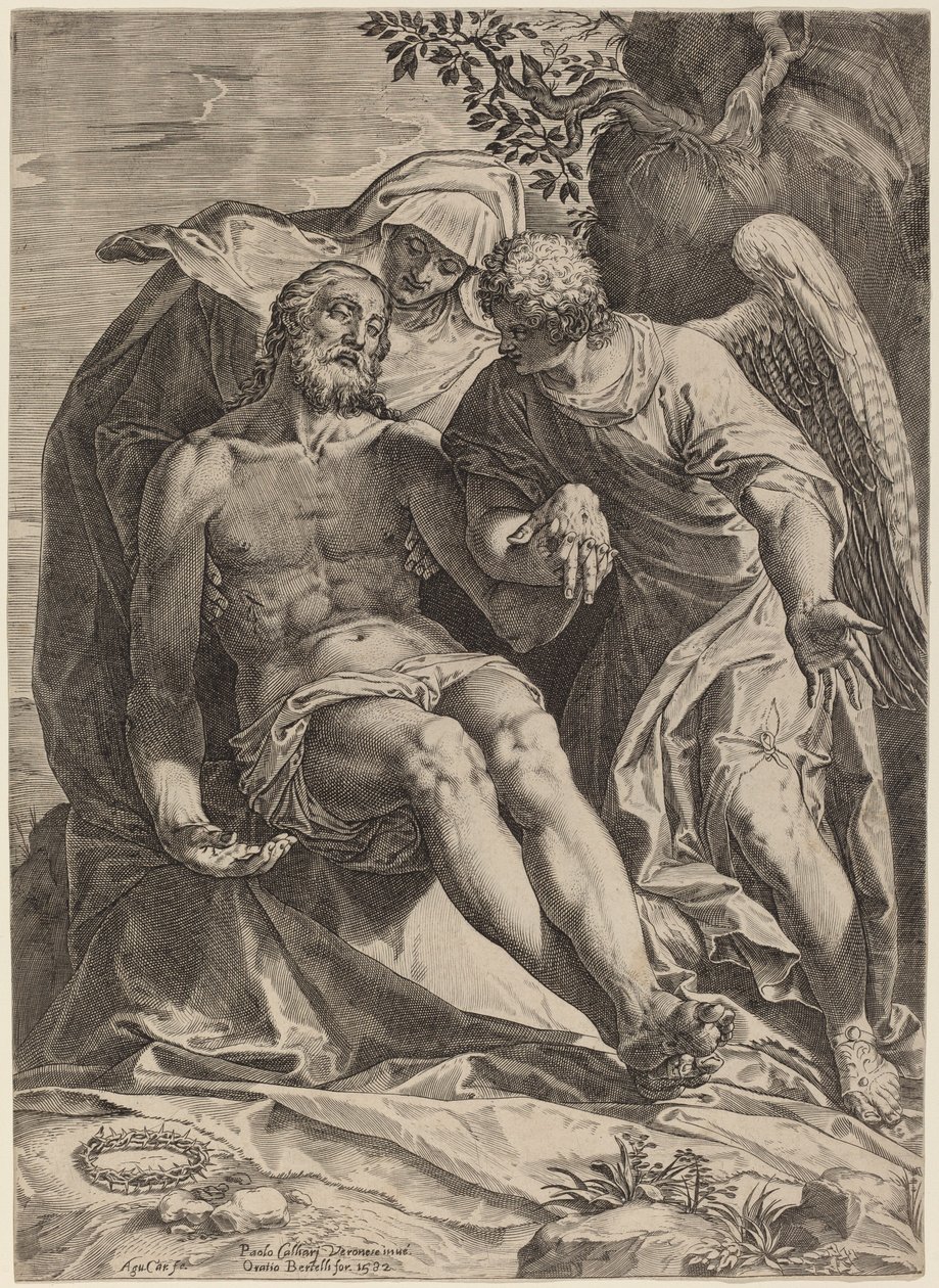 Medkänsla av Agostino Carracci after Veronese