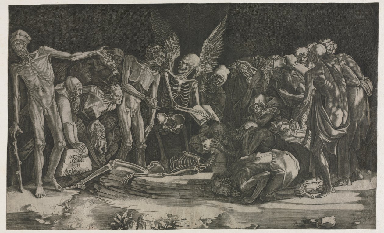 Allegory of Death and Fame, 1518. av Agostino Musi