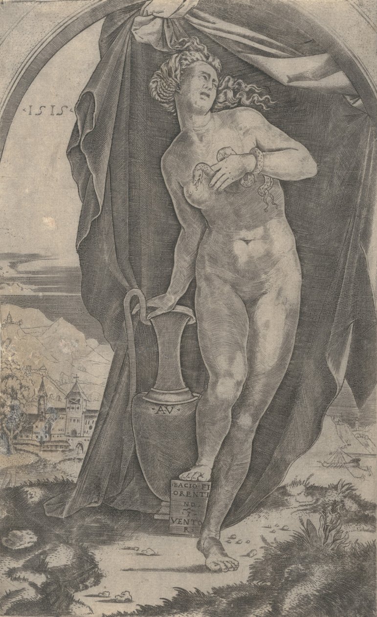 Cleopatra, daterad 1515. av Agostino Veneziano