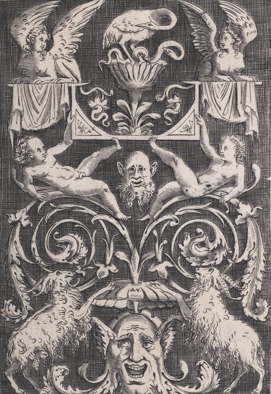 Prydnadspanel, ca. 1514-36. av Agostino Veneziano