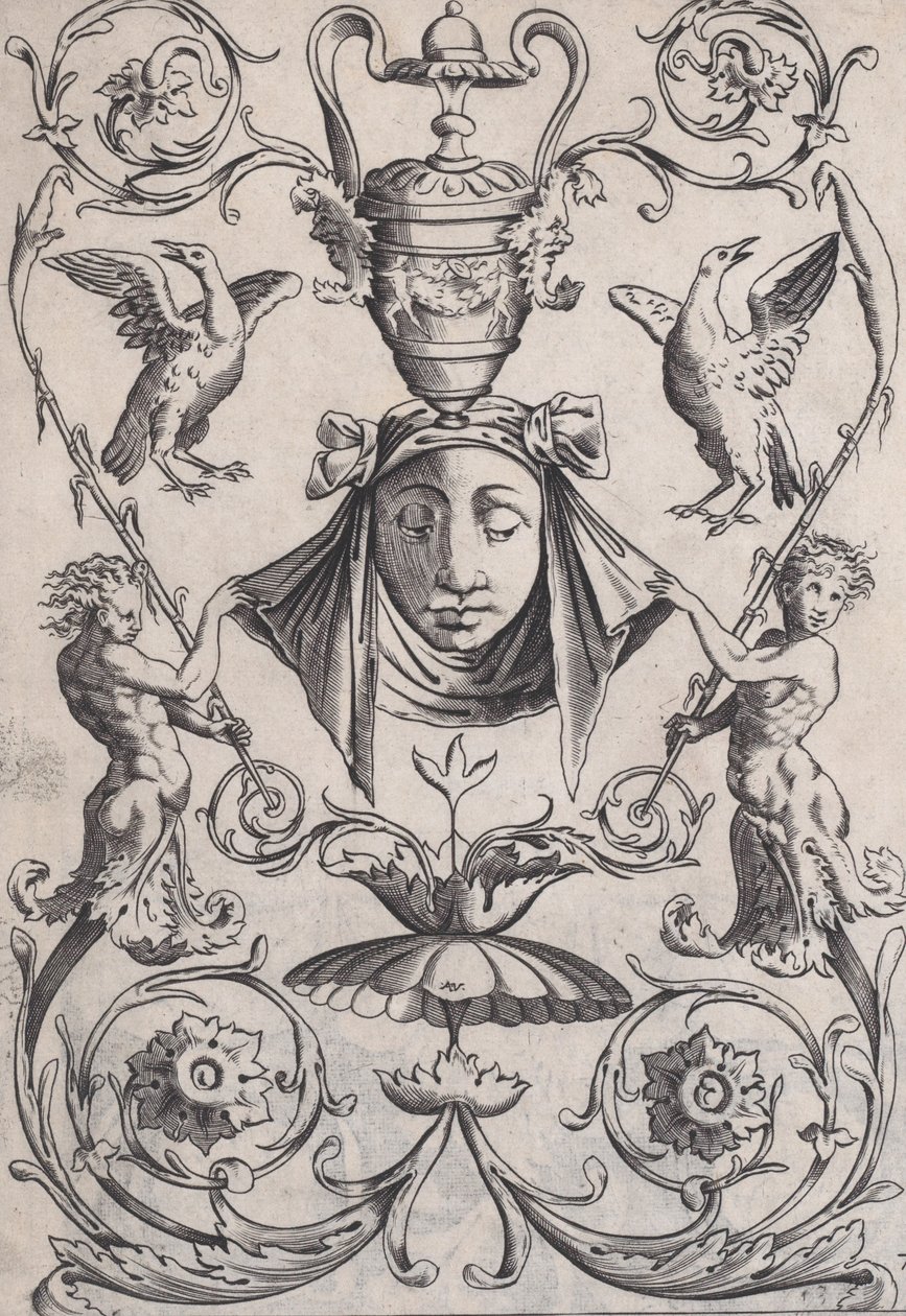 Prydnadspanel, ca. 1514-36. av Agostino Veneziano