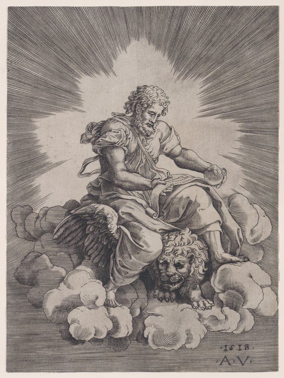 Sankt Markus, daterad 1518. av Agostino Veneziano