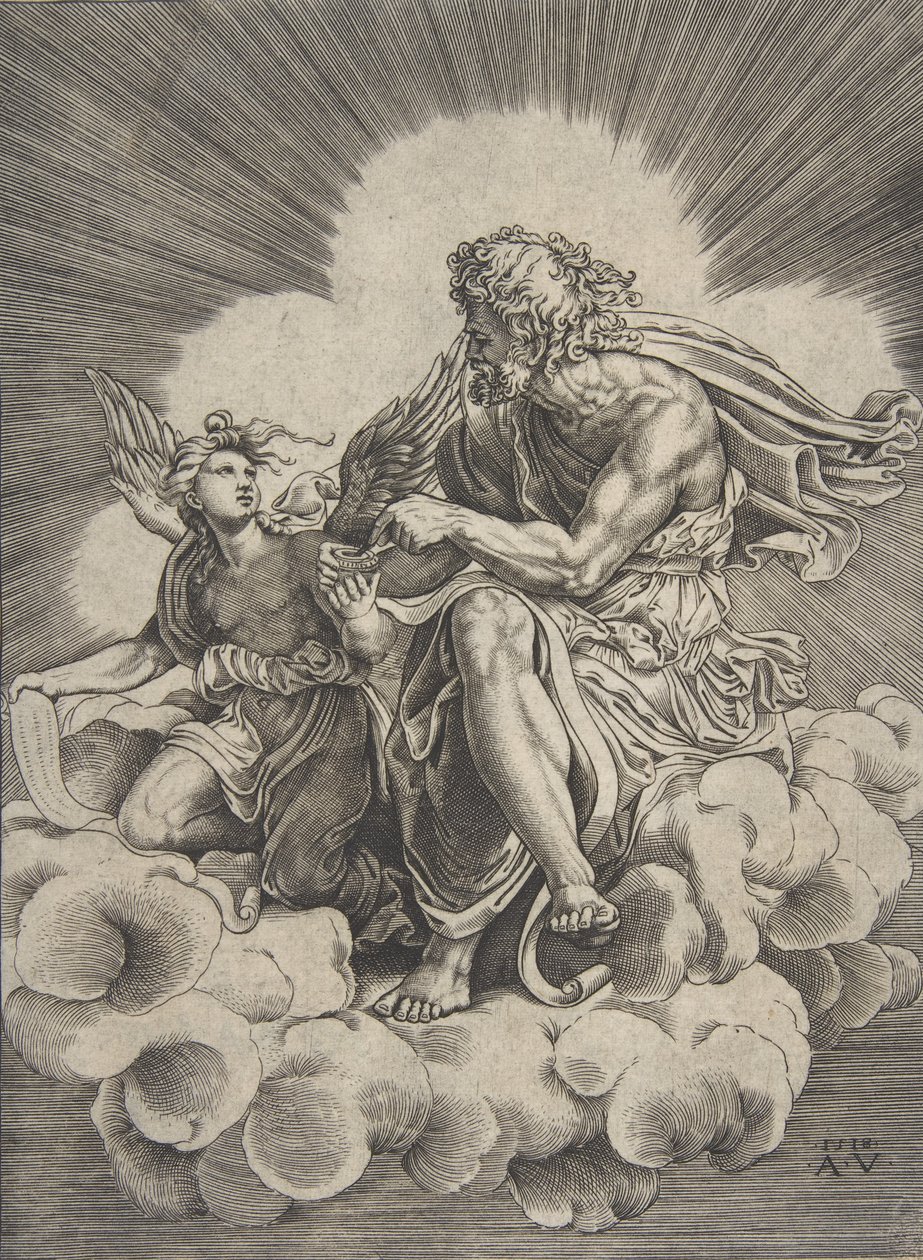 Sankt Matteus, daterad 1518. av Agostino Veneziano