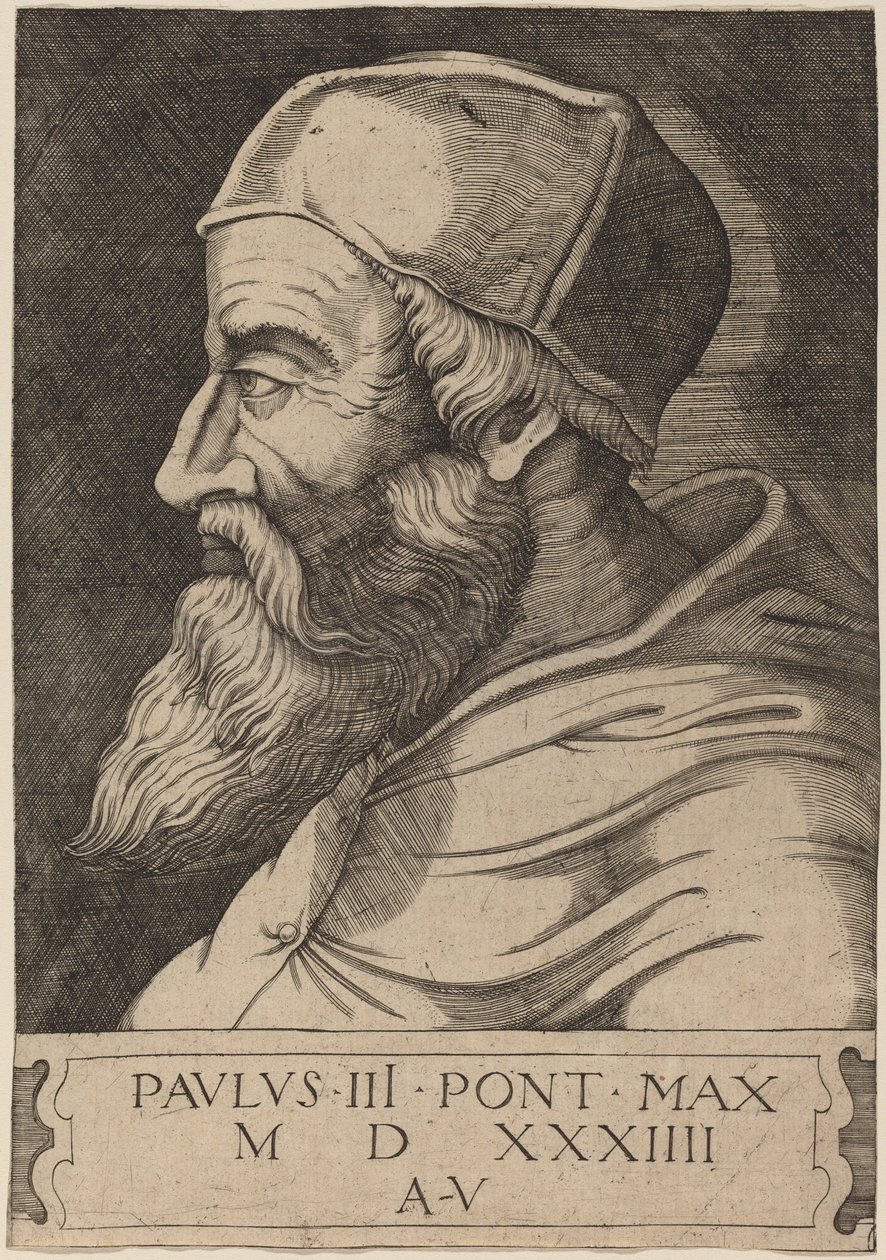 Påven Paulus III av Agostino dei Musi