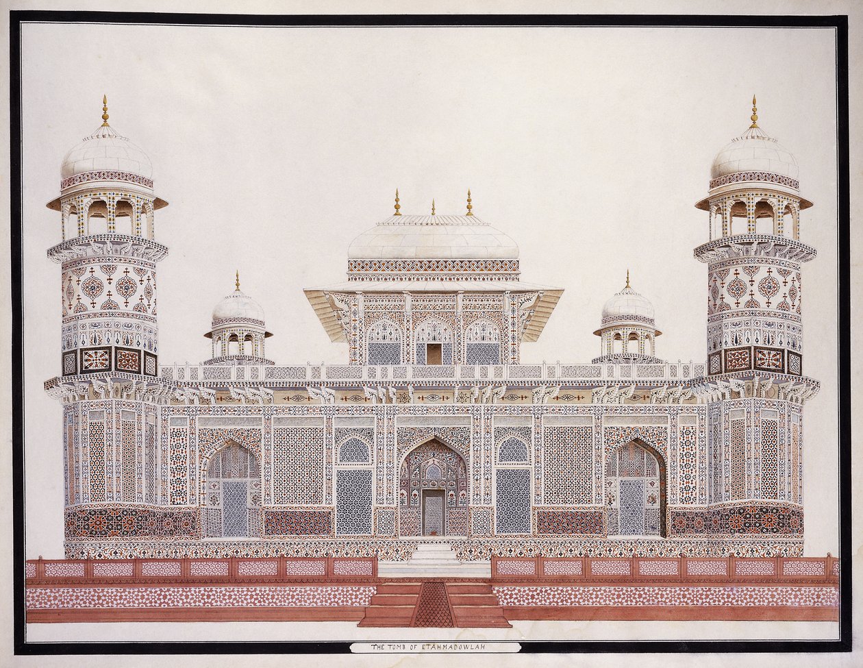 Etahmadowlahs grav, ca. 1815 av Agra School