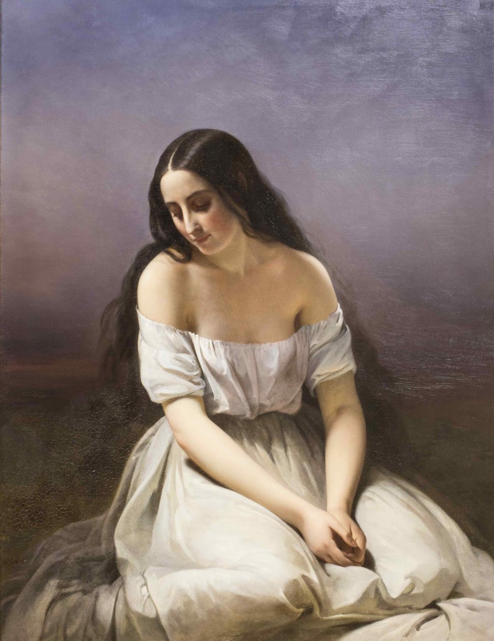 En ung kvinna på knä, 1839. av Aimée Brune Pagès