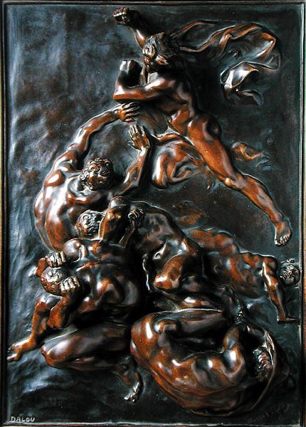 The Chatiments (patina brons) av Aime Jules Dalou