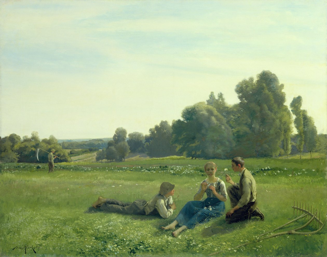 Haymakers at Rest, 1890  av Aime Perret