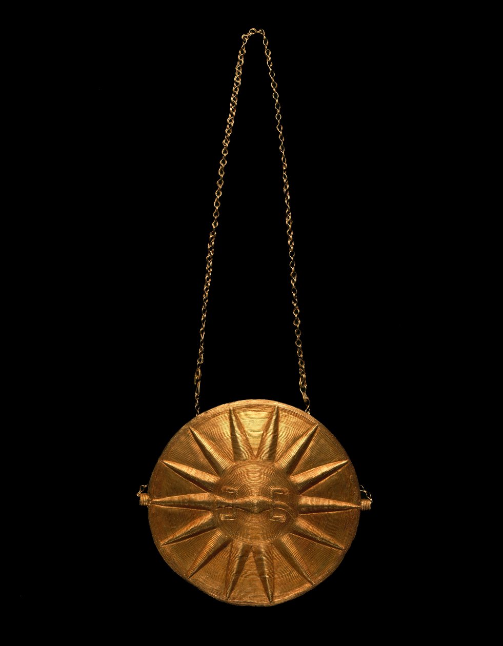 Pectoral, Elfenbenskusten, 1900-25 (guld) av Akan School