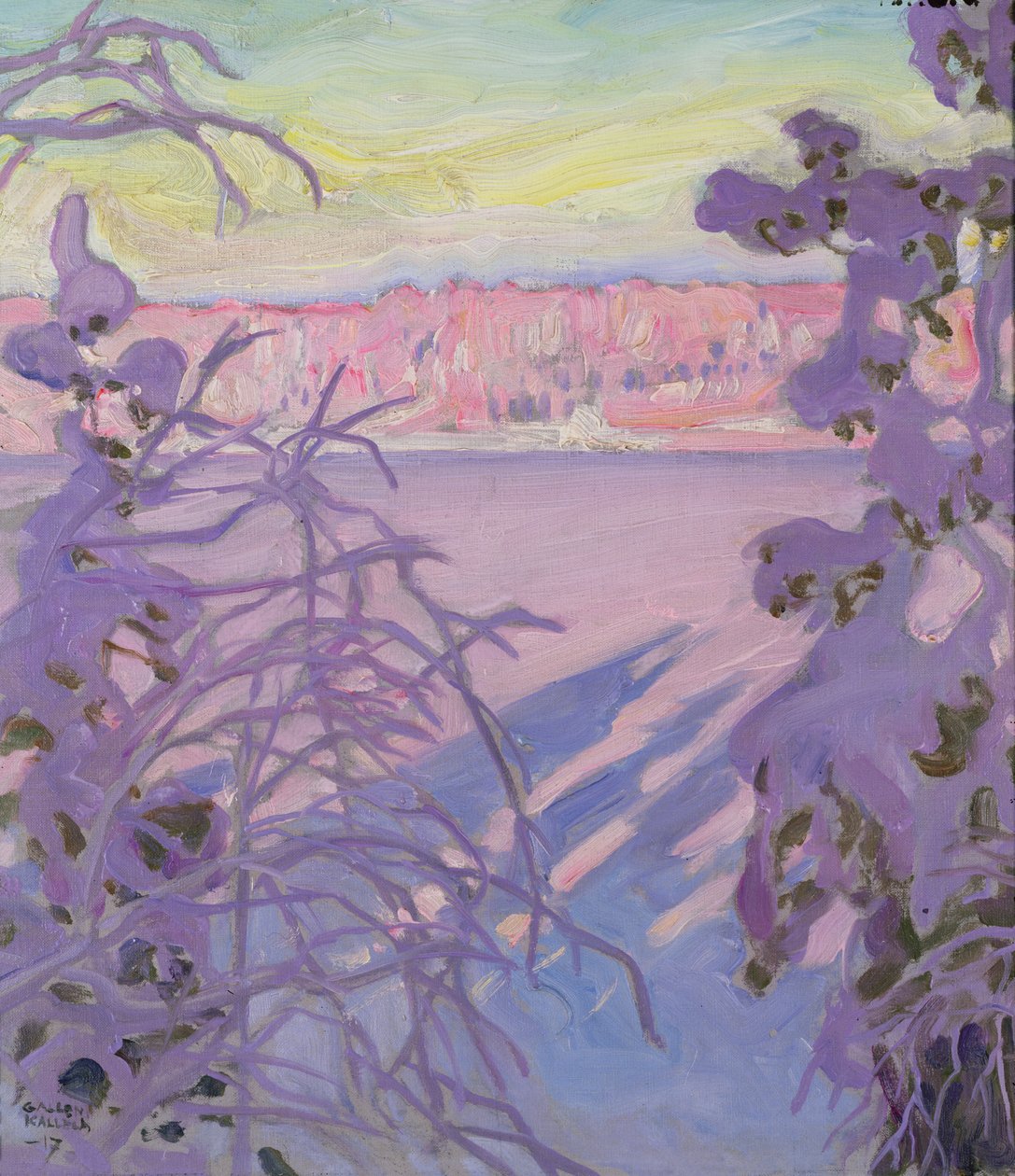 Ett vinterlandskap, 1917 av Akseli Valdemar Gallen Kallela