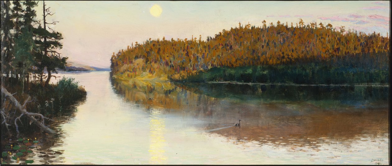 Landskap i Kuhmo, 1890. av Akseli Gallen Kallela