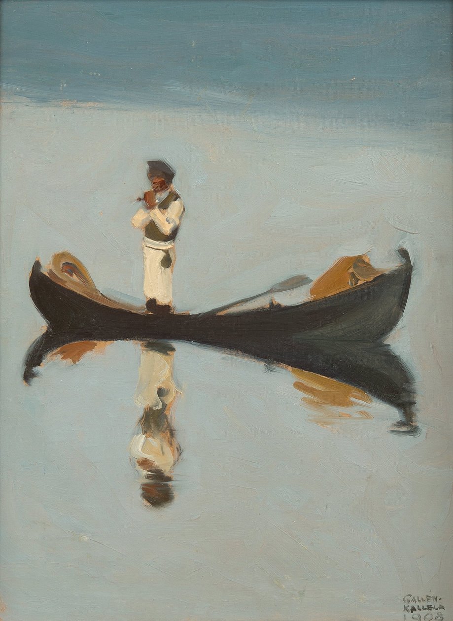 Man som fiskar, 1908 av Akseli Gallen Kallela