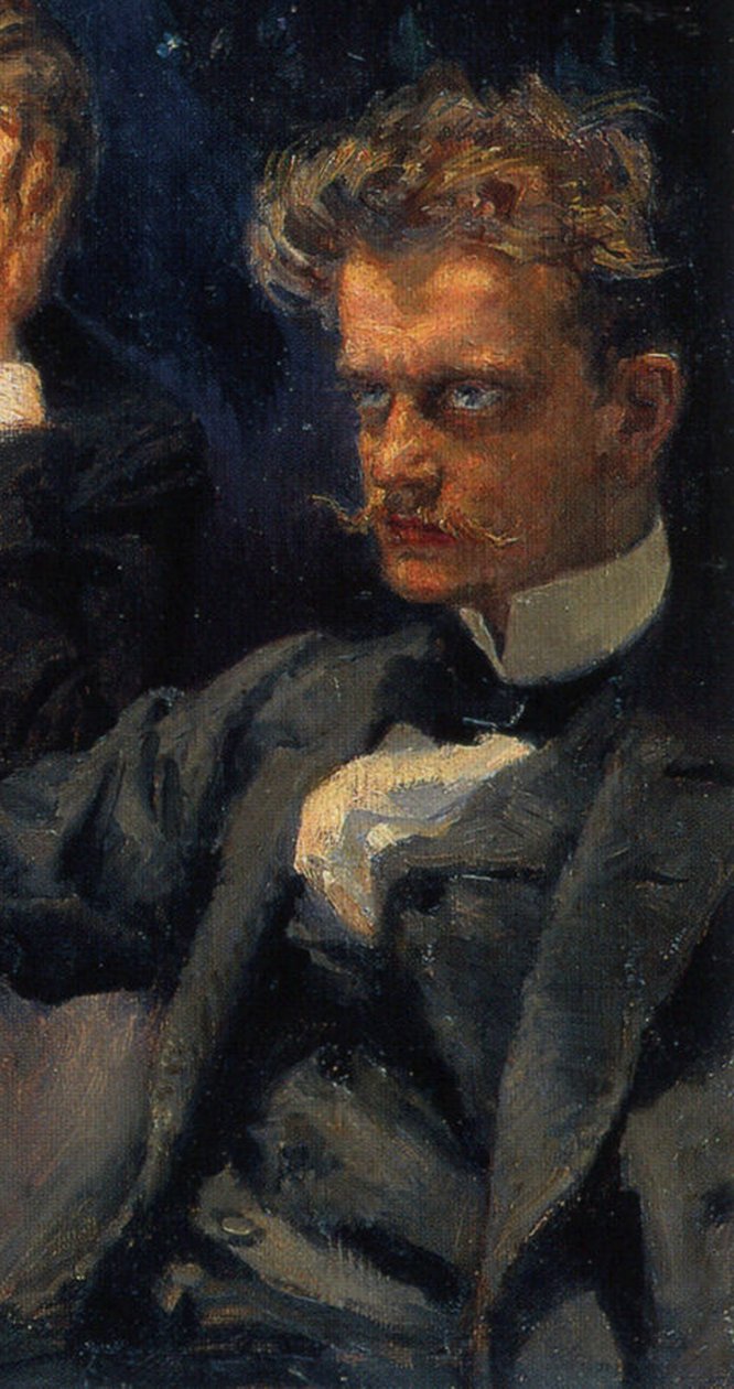 Symposiet, detalj: Jean Sibelius, 1894 av Akseli Gallen Kallela