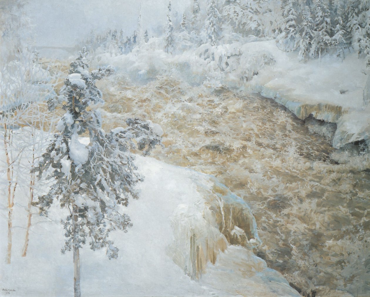 Imatra på vintern av Akseli Valdemar Gallen Kallela