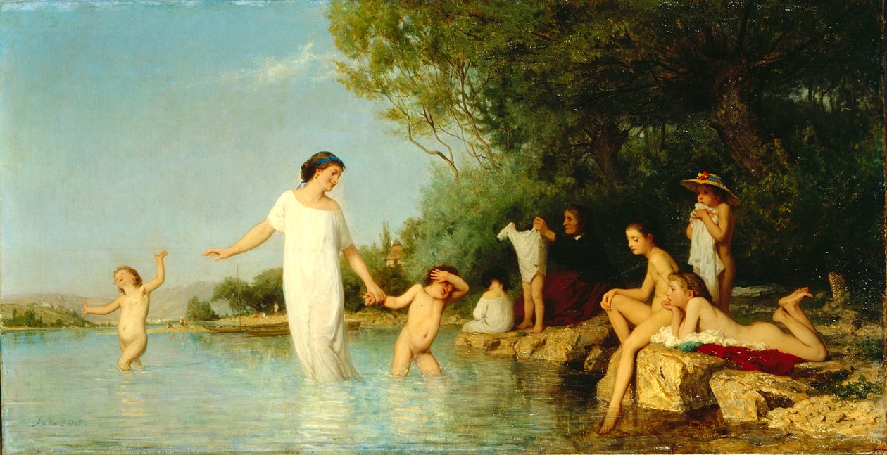Die Badenden  av Albert Anker