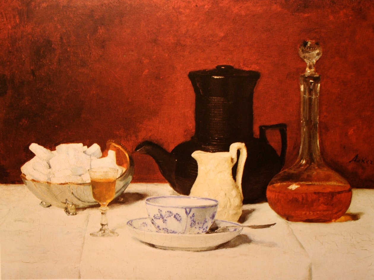 Kaffee und Cognac  av Albert Anker