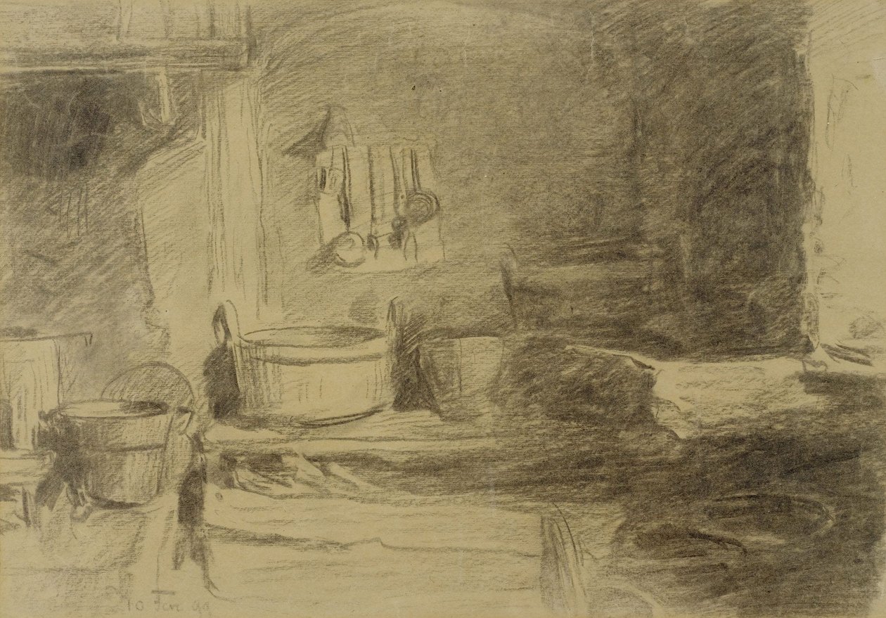 Kücheninterieur av Albert Anker