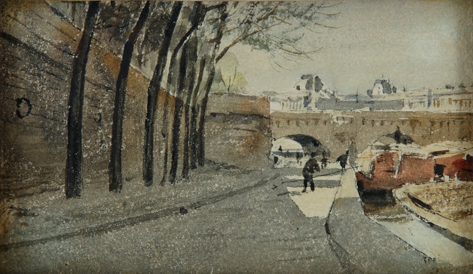 The Louvre av Albert Anker