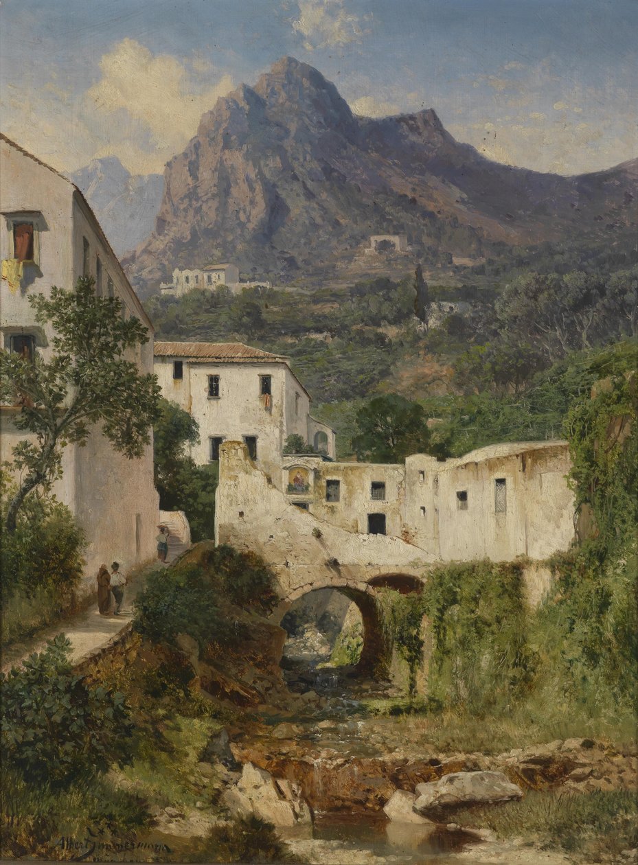 Mühltal nära Amalfi av Albert August Zimmermann