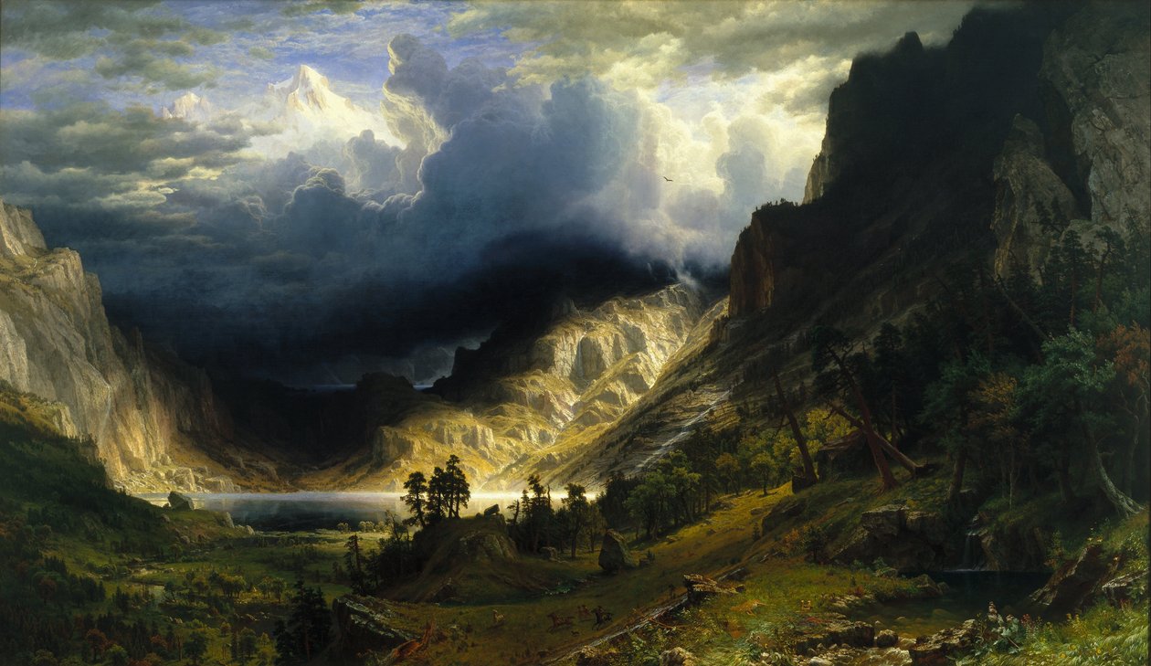 En storm i Rocky Mountains, Mount Rosalie av Albert Bierstadt