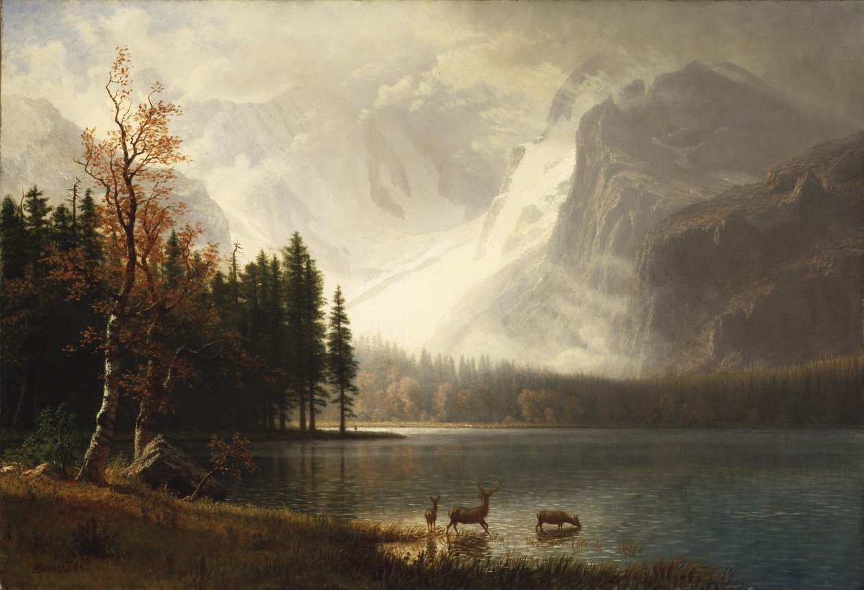 Estes Park, Colorado, Whytes Lake av Albert Bierstadt