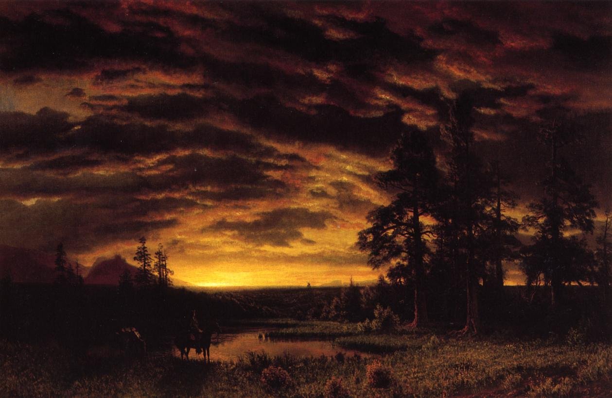 Evening on the Prairie av Albert Bierstadt