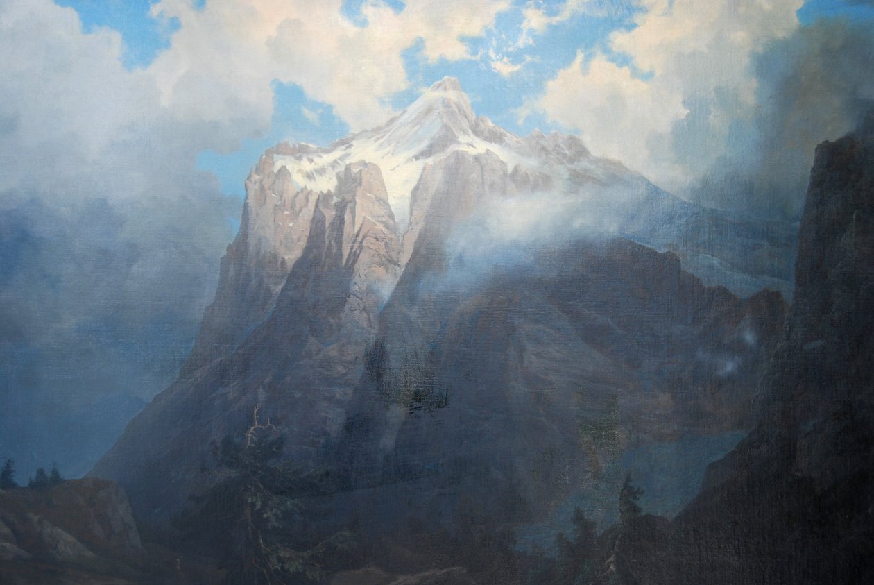 Mount Brewer from Kings River Canyon, California av Albert Bierstadt