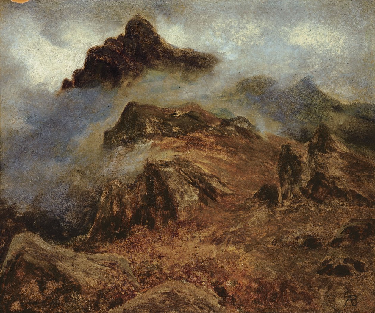 Study of Rocky Mountains av Albert Bierstadt
