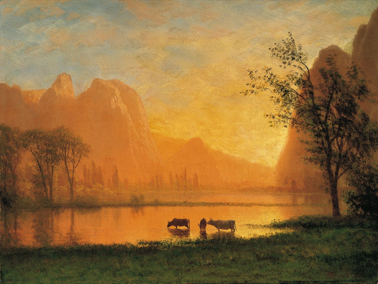 Sundown at Yosemite av Albert Bierstadt