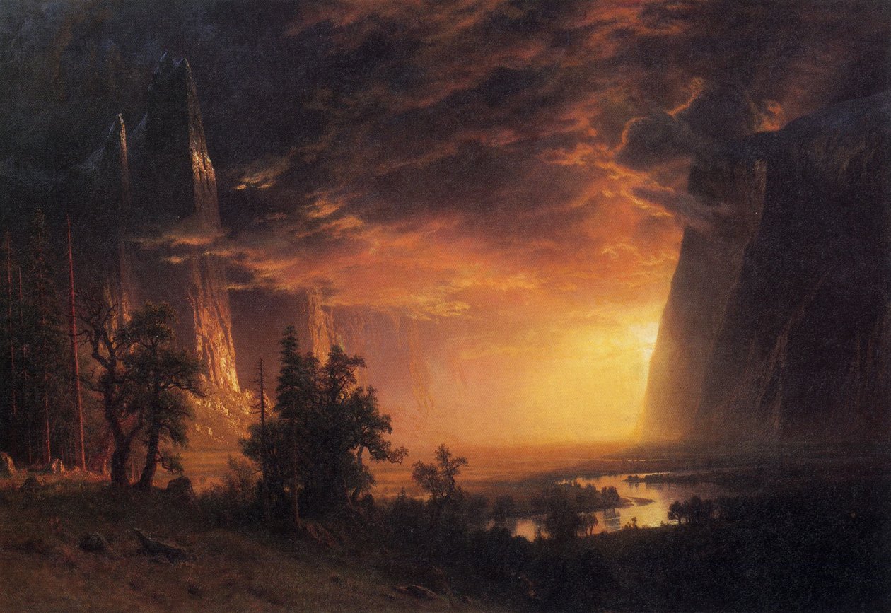 Sunset in the Yosemite Valley av Albert Bierstadt