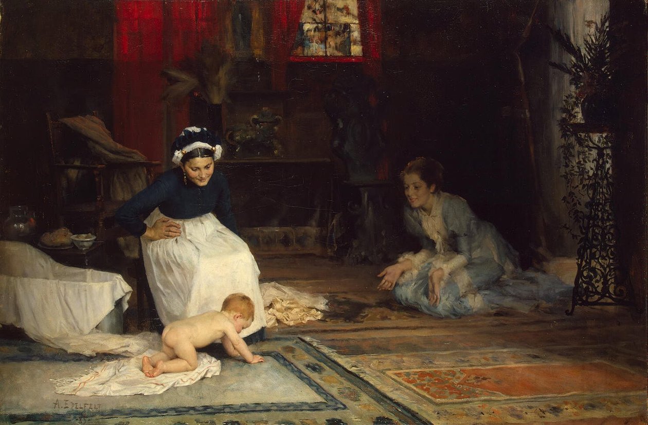 In the Nursery   av Albert Gustaf Aristides Edelfelt