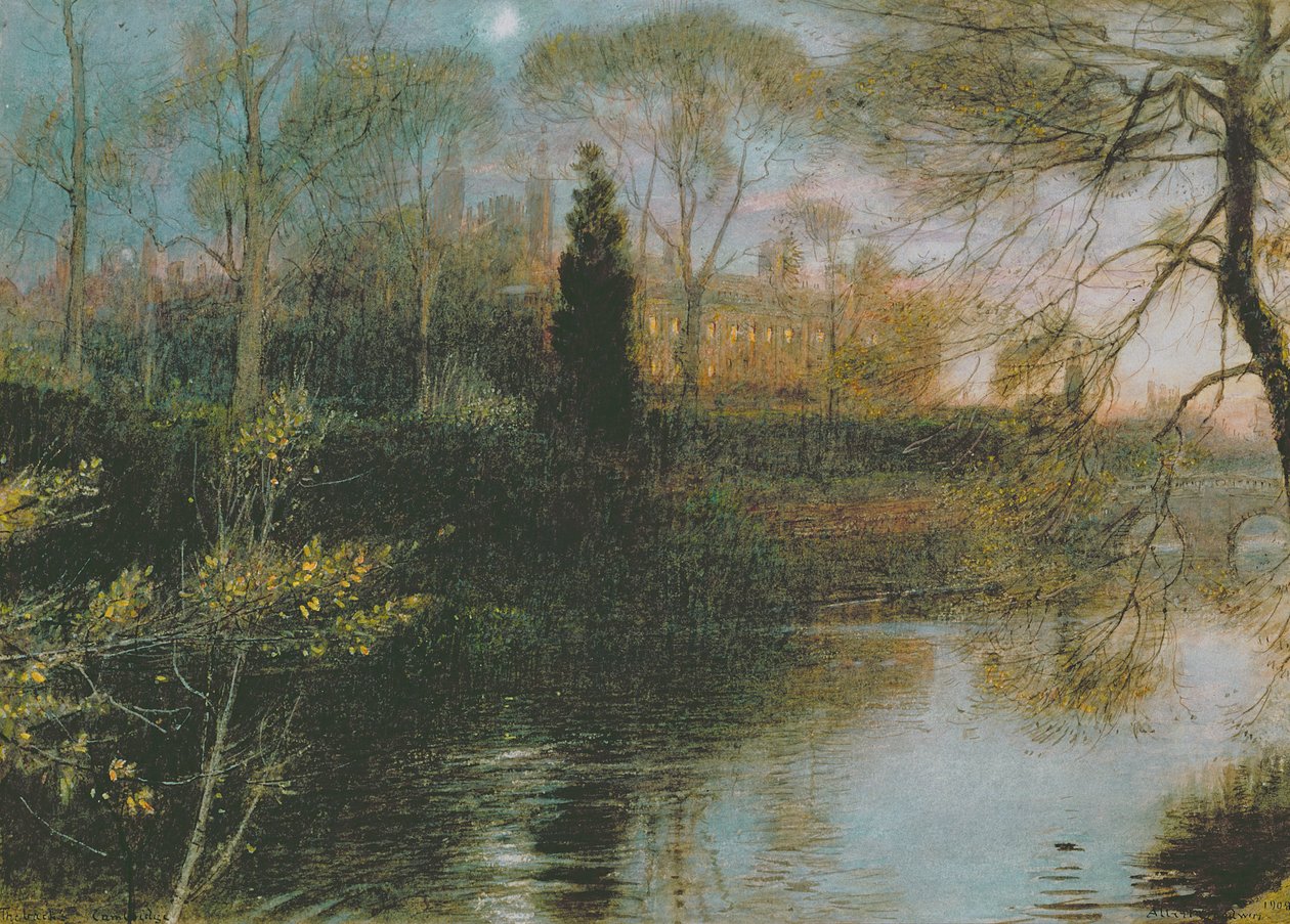 The Backs, Cambridge, 1908 av Albert Goodwin