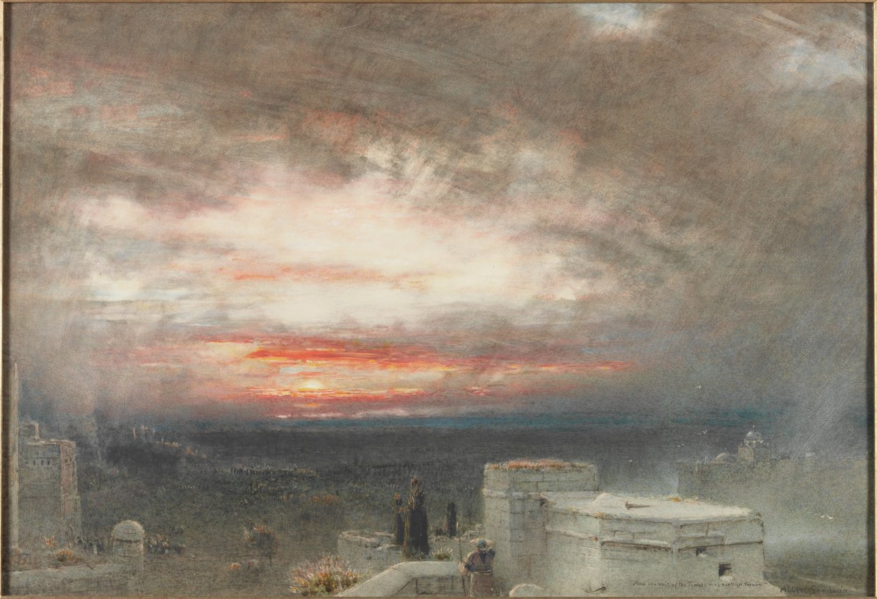 Templets slöja hyrdes i Twain (kroppsfärg) av Albert Goodwin