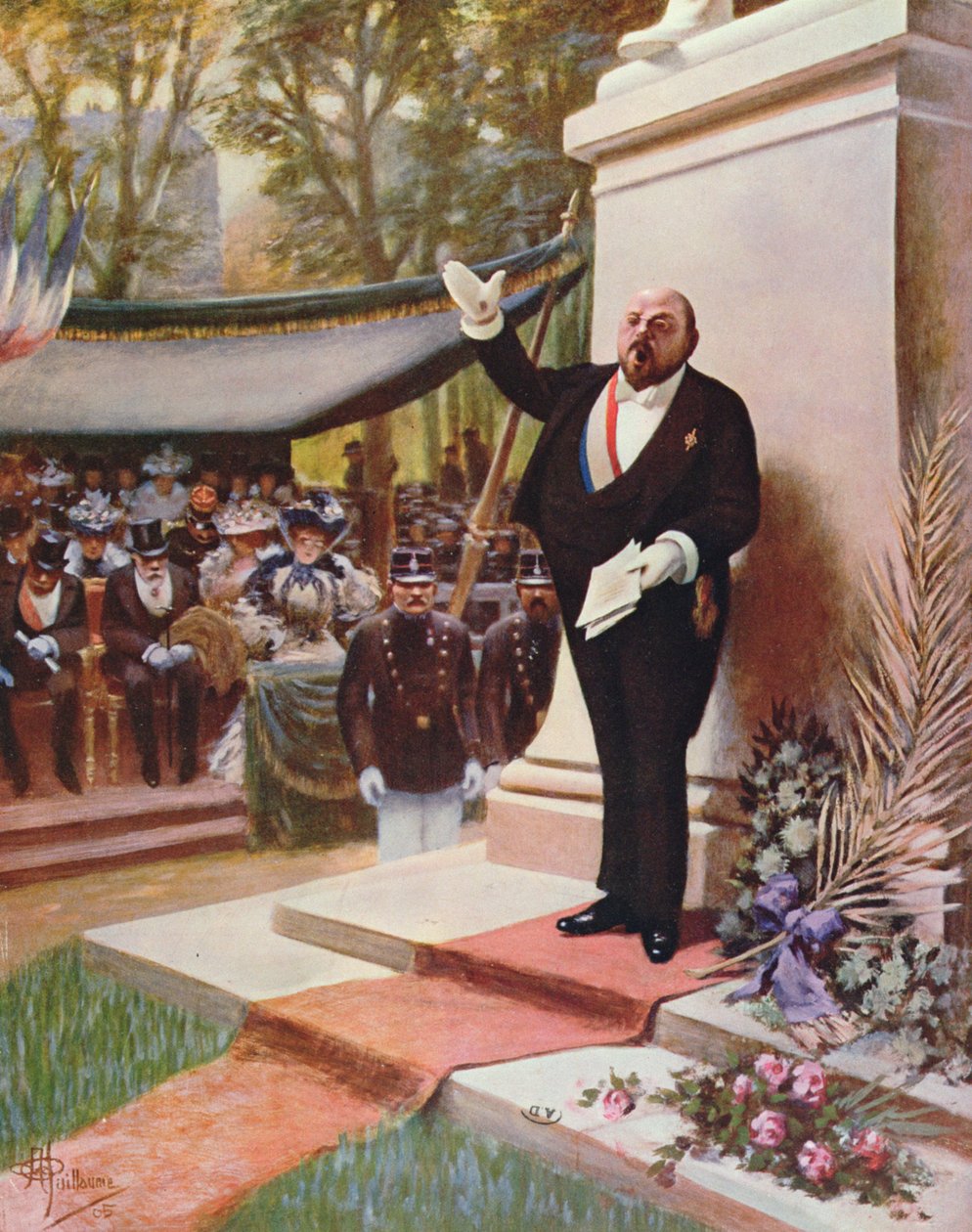 Invigning av ett monument, 1905 av Albert Guillaume