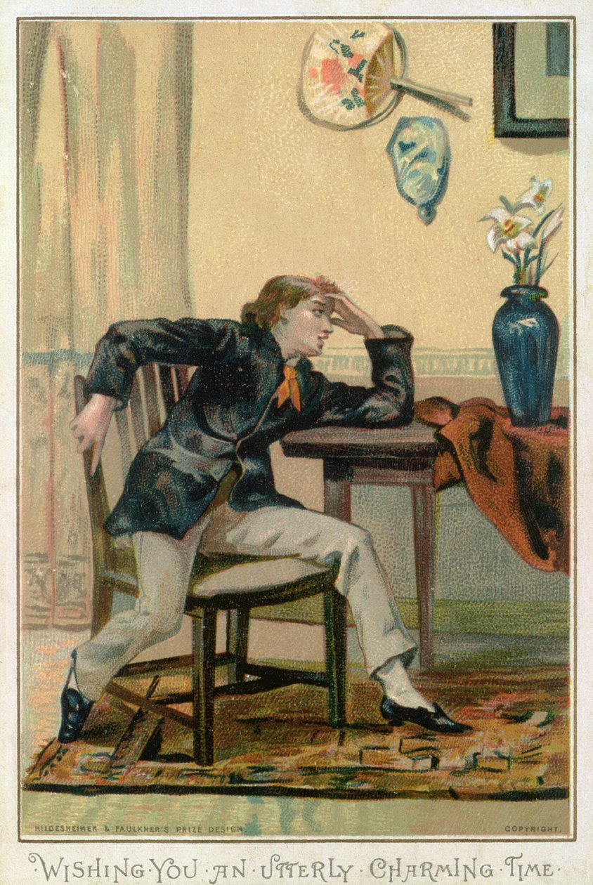 Wishing You An Utterly Charming Time, viktorianskt julkort, publicerat av Hildesheimer und Faulkner, London, ca 1880 av Albert Jnr. Ludovici