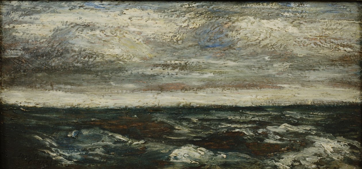 Marine, 1907 (olja på träpanel) av Albert Pinkham Ryder