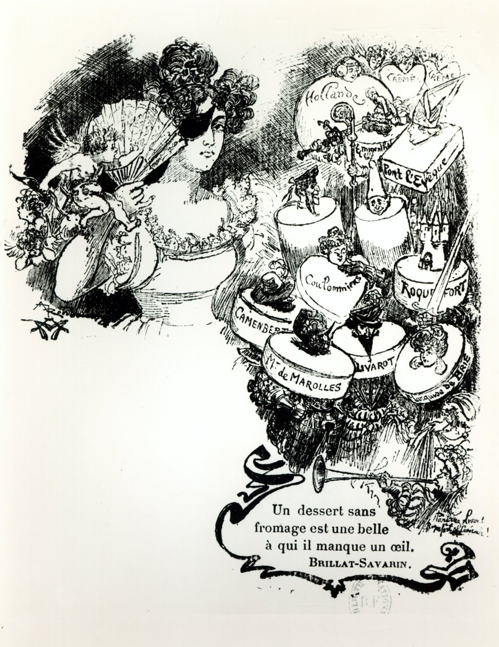 Osten, illustration för Brillat-Savarin-aforismer från 