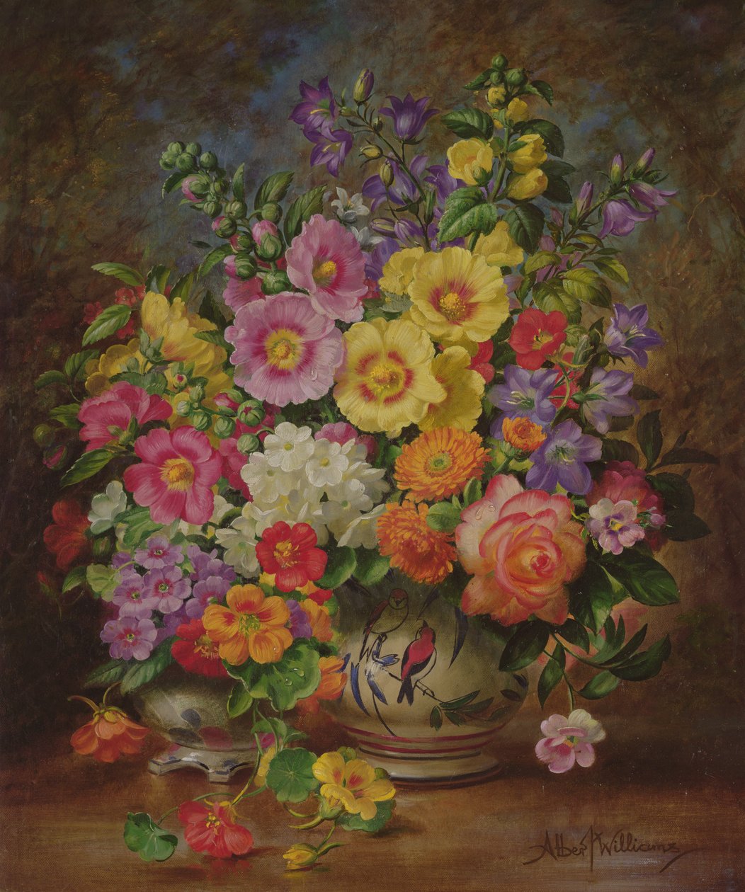 Trädgårdsblommor i september av Albert Williams